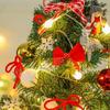 1Pcs Miniature Christmas Tree with Lights and Ornament Handmade Tabletop Decoration Desktop Adorment Party Supplies