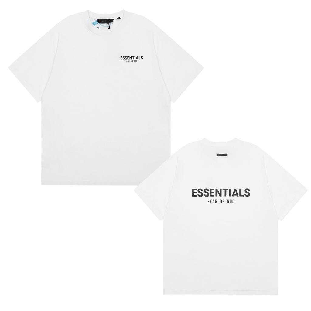 Fear of God T-shirt Oversize Essentials Stampa Lettere sul Retro Uomo Donna Cotone Puro Casual Manica Corta 3 Colori