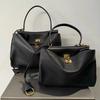 Womens Large Genuine Leather Tote Bag Crossbody Shoulder Rodeo Handbag Commute Work