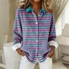 Dámská košile halenka s potiskem tlačítka s dlouhým rukávem ležérní základní košilový límec s běžným topem