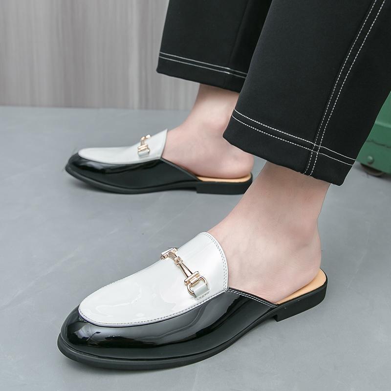 Fashion Men Shoe Fashion All-match Casual Flats New Men's Classic Mules Shoes Handmade Male Slipper Outdoor Summer Mens Slip on Shoes