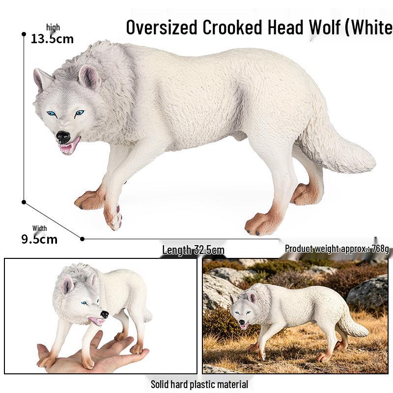 Heart-Shaped Children's Cognitive Toy: Roaring Tibetan Wolf Model Ornament