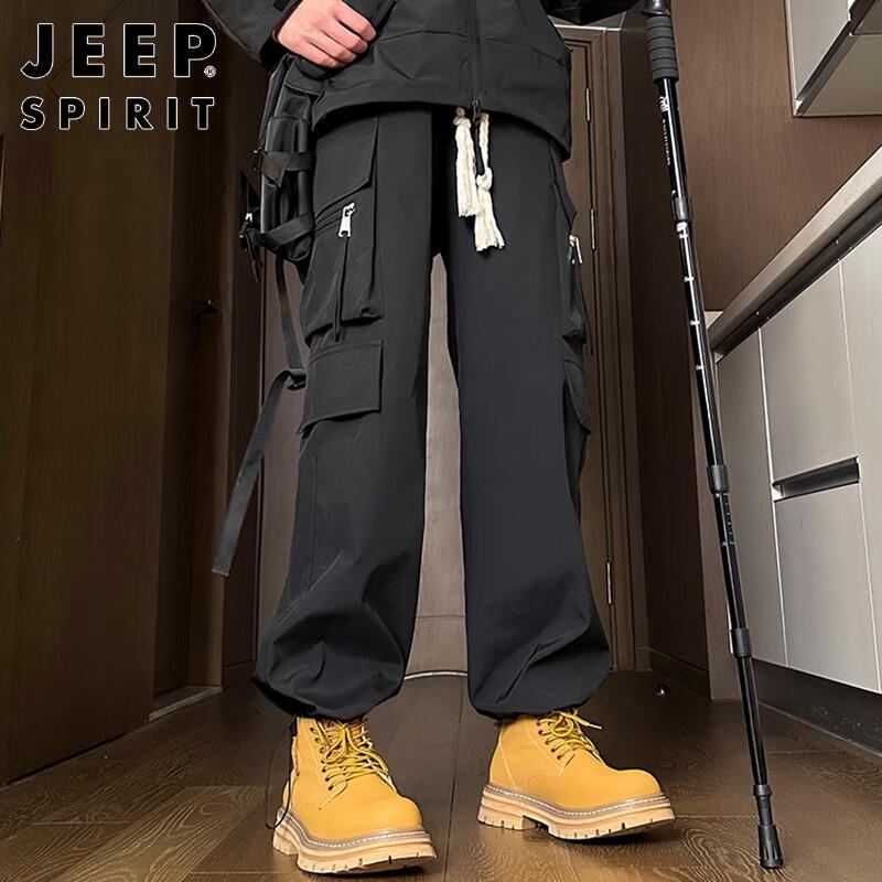 JEEP SPIRIT Men's Autumn Winter Cargo Jogger Pants