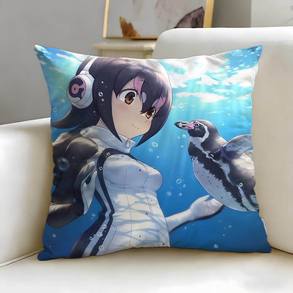 

приключенческое аниме Kemono Friends Наволочка Мягкая Легко стирающаяся Наволочка Универсальная для Дивана Кровати Путешествий и Офиса 30X30cm