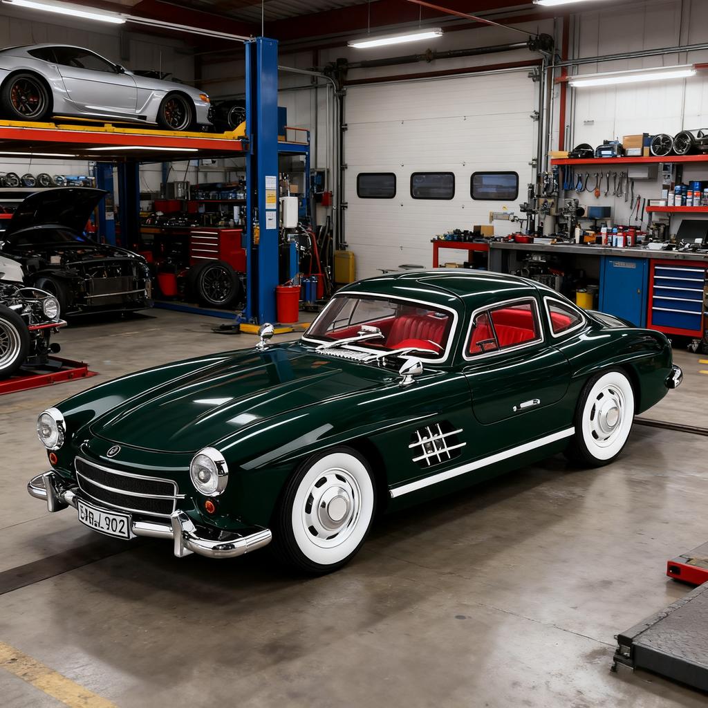 1/18 Mercedes-Benz 300SL Supercar Alloy Model Car Toy Diecasts Metal Casting Sound and Light Car Toys for Children Vehicle