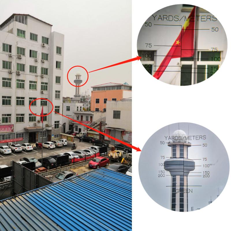 Optický dalekohled dálkoměr Golf Scope Yards Měření vzdálenosti