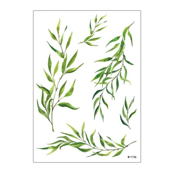 Nostalgie Fake Vine Tattoos, Waterproof Leaf Temporary Stickers, Green Plant Ivy Body Art for Women Girls, Boho Festival Decor