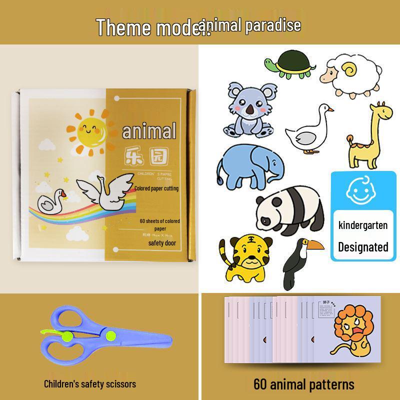 Handmade Educational Paper Cutting Art Materials for Preschool & Kindergarten