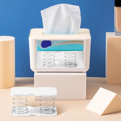 Tissue Dispenser Spring Support Automatic Lifting Spring Loaded Tissue Holder Easy Pick Up Tissue Container Suit for 90% Box
