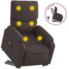 VidaXL Reclining Massage Armchair Dark Brown Fabric 3204841