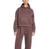 Nike Odzież sportowa FW25 Luźna bluza z kapturem z polaru Jednolity kolor Luźny krój Bluza z długim rękawem Damskie topy IF0329-502