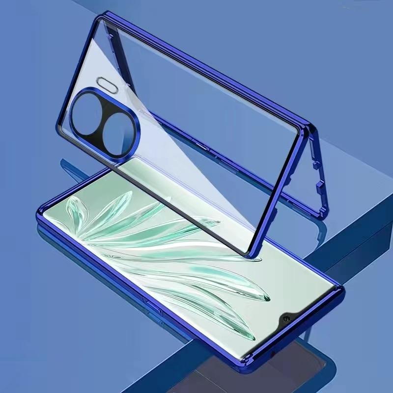 360 Full Case For Huawei Nova 12 SE Case Double Sided Magnetic Adsorption Metal Tempering Glass Protect Cover Nova 11SE Bumper