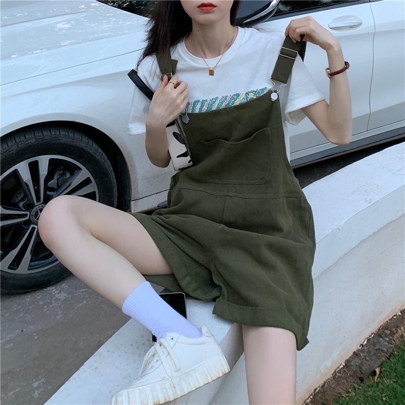 

Women s Petite Plus Size Slimming Denim Overalls - New Autumn 2025 Style Jumpsuit Capris L армія зелений колір