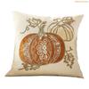 K1AE Fall Harvest Embroidered Cushion Cover Pillowcase With And Pumpkin Decorative