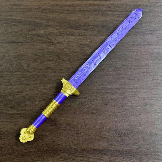 Anime Weapons Costume 3D Purple Weapon for Halloween Dress Cosplay Prop Printed 18.5" Up Accessory Gifts