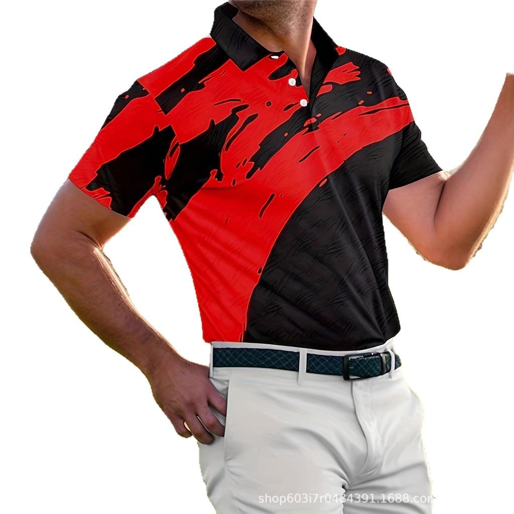 Polo Manica Corta Grafica Tribale Cool, Moda Casual da Uomo