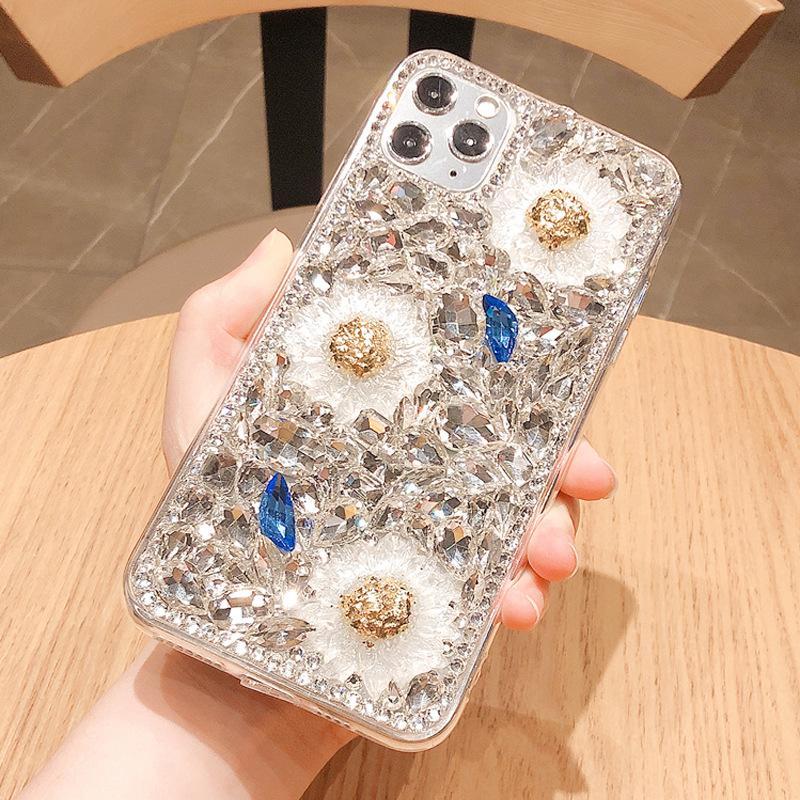 

Apple 17 Promax Case For Iphone 16 Rhinestones 15 Daisy Rhinestones Luxury 14 Acrylic 13 iPhone7/8/SE 2020