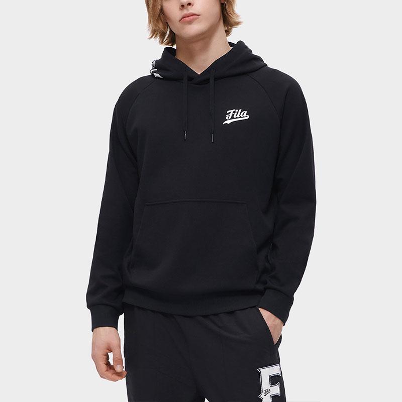 Fila Fusion Solid Logo Hoodie Men Hoodies Black T11M332204F-BK