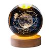 3D Crystal Ball Night Light with Wood Base - Artistic Ornament & Creative Gift for Couples and Classmates