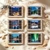 Simulated Window Magnets 1/6Pcs Fake Fridge Magnet, Wooden Natural Scenery Refrigerator Home Office Decorative Magnetic Decoration for Kitchen