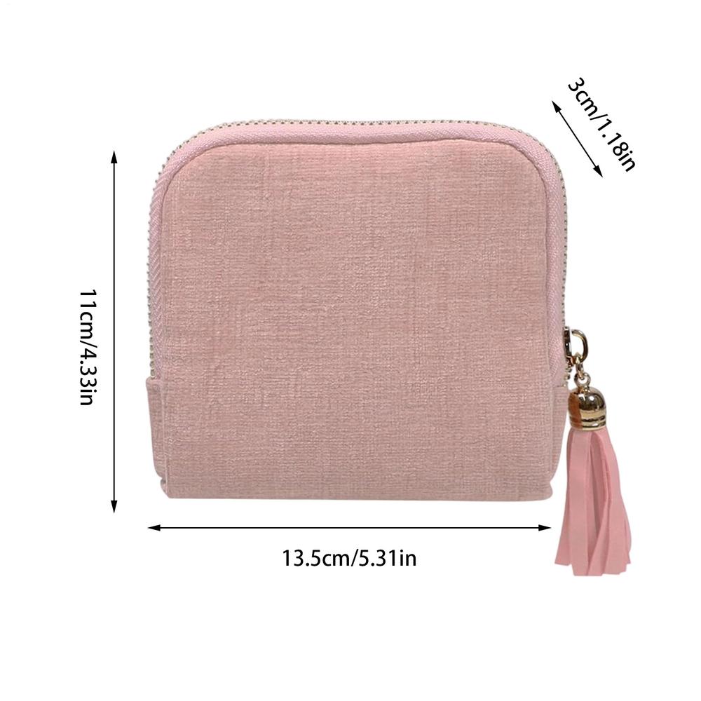 

Jewelry Travel Storage Box with Zipper Travel Women Necklace Bracelets Ring Storage Case Small Velvet Jewelry Organizer трішки рожевий