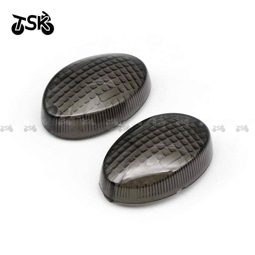 For Kawasaki Z650RS KLX125 KLX300 D-Tracker 250 2pcs Motorcycle Turn Signal Lens Indicator Lenses Cover Plastic For YAMAHA XT660