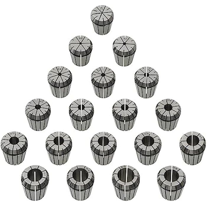 Outils de tournage - VidaXL - Ensemble de 19 douilles de serrage ER32 en acier brut