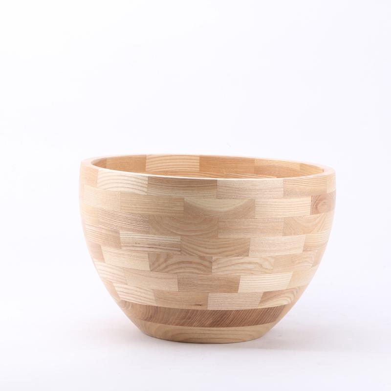 Custom Factory Eco-friendly Large Capacity Mixing Bowl Kitchen Bamboo Salad Bowl