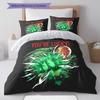 One-Punch Pattern Bedding Quilt Set Quilt Cover Pillowcase Home Decoration Birthday Gift (1 * Duvet Cover + 2 * Pillowcase, Without Core)
