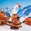 Goose Outfit for 23'' H Cement Plastic Goose Statue Halloween Goose Clothes Accessories for Outdoor Patio Yard Lawn Decor