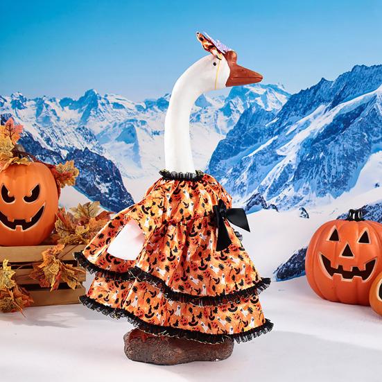 Goose Outfit for 23'' H Cement Plastic Goose Statue Halloween Goose Clothes Accessories for Outdoor Patio Yard Lawn Decor