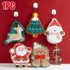 1PC Coral Fleece Children Christmas Creative Small Towel Thickened Hand Towel Multi Element Hanging Cute Embroidery Household