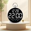 Electronic Alarm Clock Fashionable LCD Display Multifunctional Color Words Student Desktop Ornament Plug-in Creative Clock