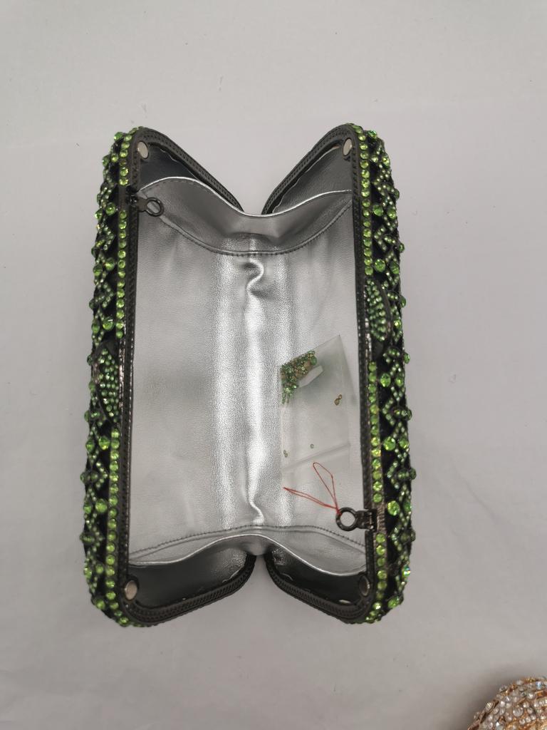 Borse da sera a forma di diamante Buste Portamonete con strass Borse a pochette in cristallo dorato Busta da sposa da donna Borsa a mano formale con pietre da sposa