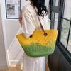 Casual Rattan Large Capacity Tote Designer Wicker Woven Women Handbags Summer Beach Bali Straw Bag Lady Travel Big Basket Purse