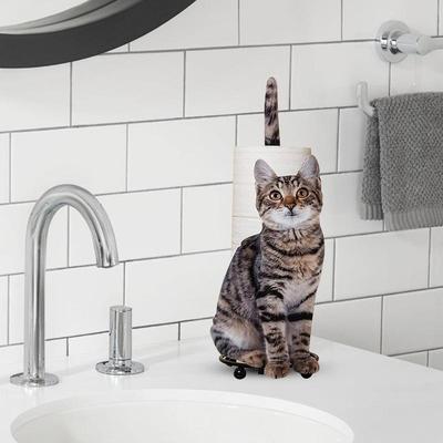 Bathroom Toilet Paper Holder Cat Shape Toilet Paper Holder For Bathroom Housewarming Celebration Decoration Cute Freestanding