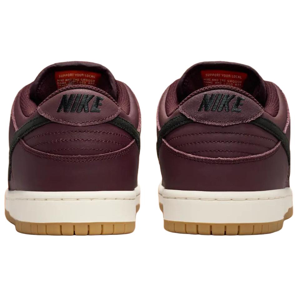 Nike SB Dunk Low Pro Burgundy Crush Unisex Sneakers Red Black-Mystic-Dates-Sail-Gum-Light-Brown-Safety-Orange IO2304-600
