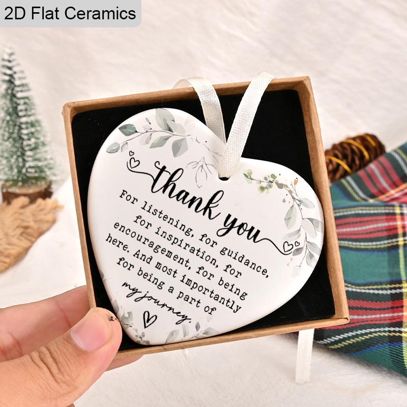 Thank You Gifts Ceramic Ornament - Appreciation Gifts for Women, Thank You Gift for Coworker, Friend, Teacher, Boss, Employee - Home Decoration Idea