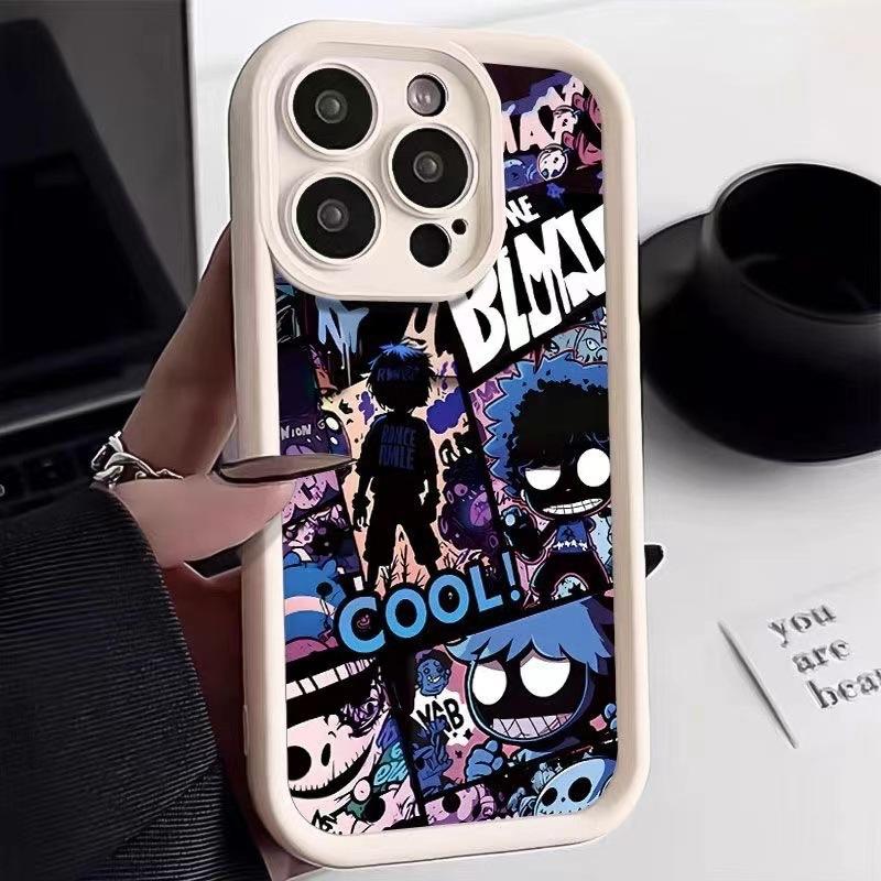 Dark Personality Graffiti Applies To Apple 15plus Mobile Phone Case iPhone16promax Anti-drop 14 Soft 13 Trend
