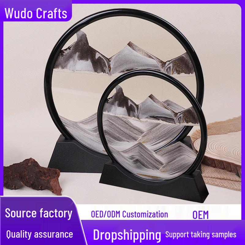3D Dynamic Quicksand Hourglass Painting - Creative Home & Wine Cabinet Decor Gift