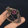 Ruby Pendant Gemstone Jewelry, 999 Copper Wire Wrapped Handmade Pendant, Latest Design Jewelry