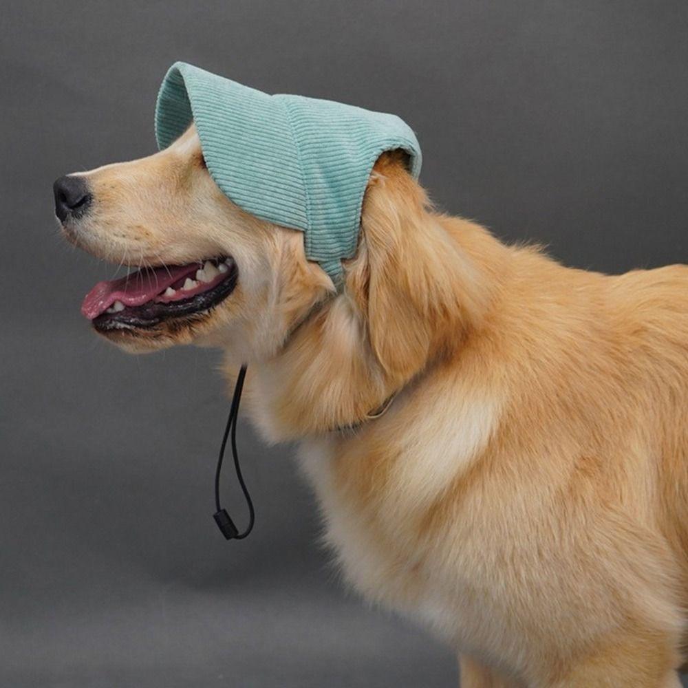 Adjustable Dog Baseball Cap with Ear Holes Soft Breathable Dog Visor Hat Sun Protection Cat Sunscreen Hat Outdoor Sports