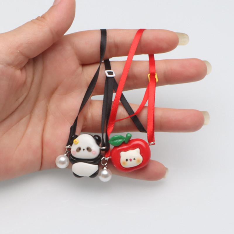 1PC Dollhouse Doll Accessories Mini Crossbody Bag Popcorn Bag Mini Model Dolls Accessories Great Way To Match Clothes Pendant