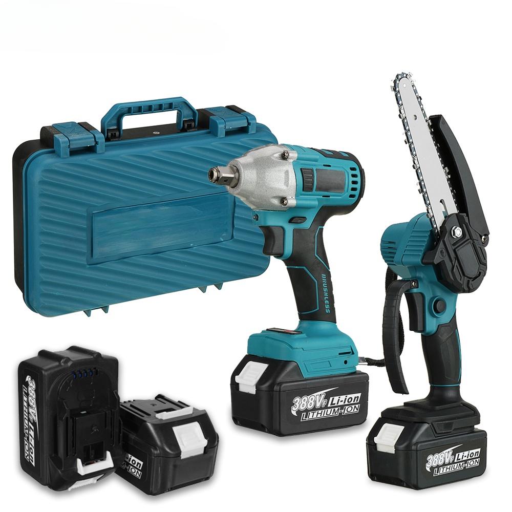 

6-дюймовая электрическая цепная пила Мини 800 Н.м 1/2 патрон Бесщеточный электрический ударный гайковерт Набор электроинструментов для аккумулятора 18 В Новый Only machine