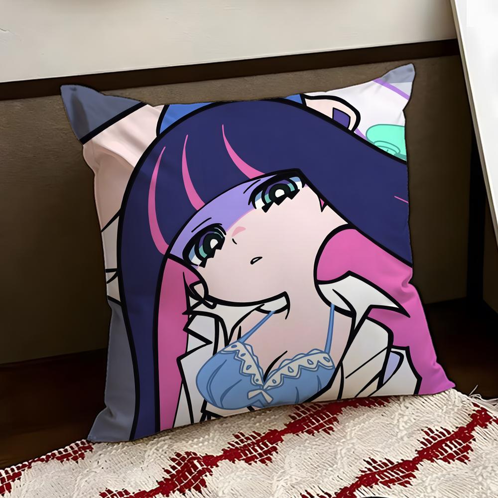 Anime Ppanty and stocking Cushion Cover Reversible Soft Durable Pillow Cover Home Car MultiScene Use for Daily Comfort