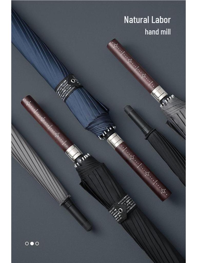 Aoi Mamoru Men's Umbrella - 16-Rib Windproof Sun and Rain Shield