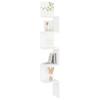 Vidaxl Corner Wall Shelf, White, 20X20X127.5 Cm