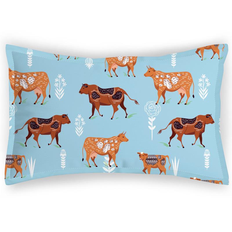 Mr. Bag Chinese Style Cow Shading Pillowcase Children's Cartoon Pillowcase Digital Printed Pillowcase