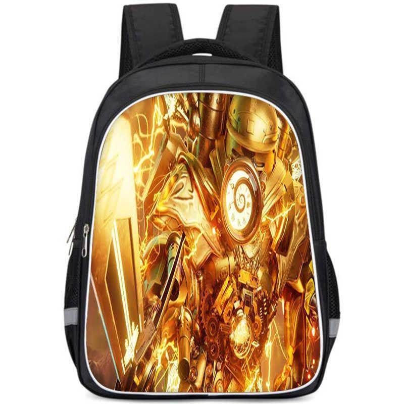 Cartoon Anime Themed Large Capacity Double Layer Backpack For Boys In Oxford Fabric