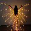 Ruoru Kind Danser LED Performance Fluorescerende Vlinder Vleugels kinderen led Buikdans Isis Vleugels Buikdans Carnaval LED Kostuums